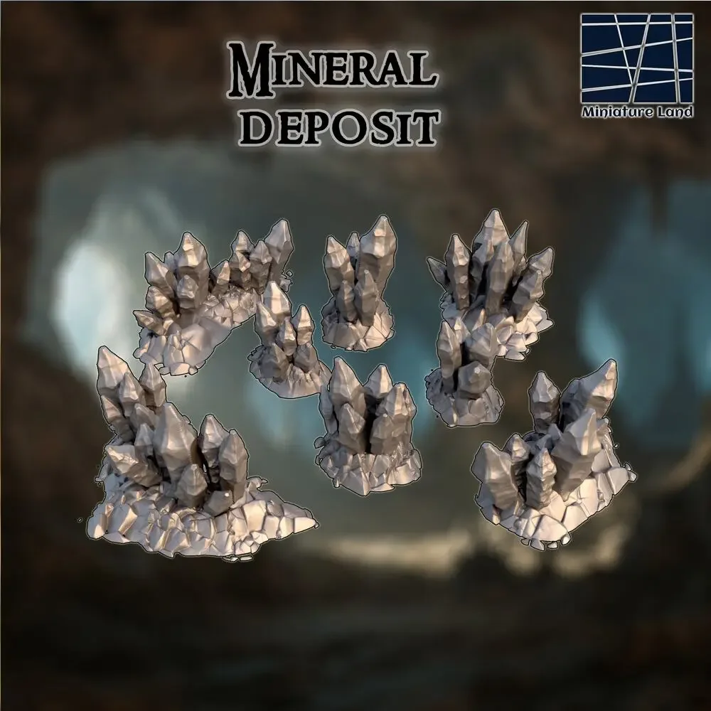 Mineral Deposit Crystal Cave DND Terrain Set 28mm